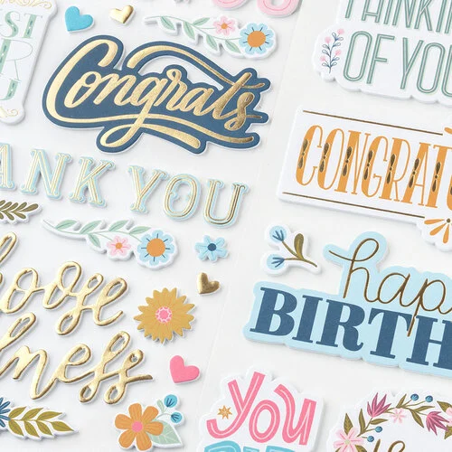 Pink Paislee - Joyful Notes Collection - Thickers - Phrase 3 Pink Paislee - Joyful Notes Collection - Thickers - Phrase