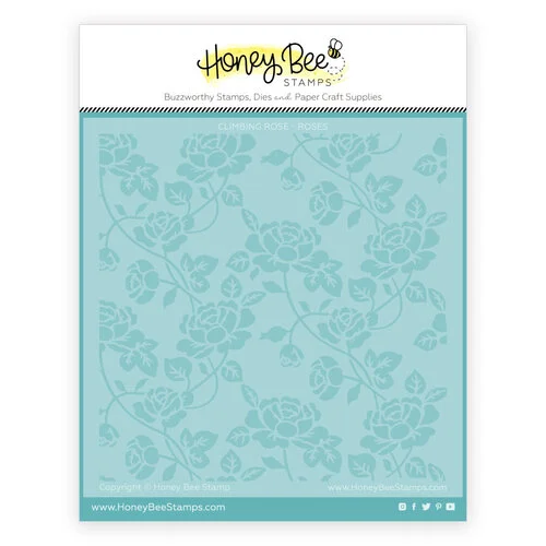 Honey Bee Stamps - Stencils - Climbing Rose 1 Honey Bee Stamps - Stencils - Climbing Rose