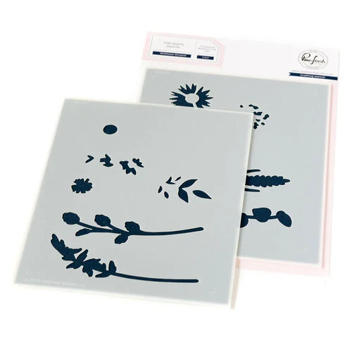 Pinkfresh Studio - Layering Stencils - Wildflower Bouquet 1 Pinkfresh Studio - Layering Stencils - Wildflower Bouquet