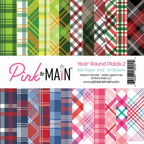 Pink and Main - 6 x 6 Paper Pack - Year Round Plaids