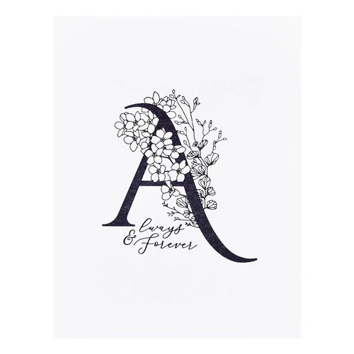 Spellbinders - Every Occasion Floral Alphabet Collection - Press Plate - A