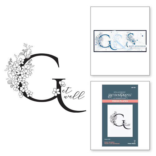 Spellbinders - Every Occasion Floral Alphabet Collection - Press Plate - G