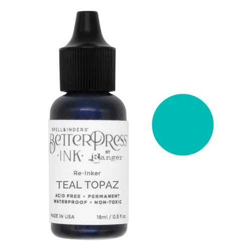 Spellbinders - BetterPress Collection - BetterPress Ink - Reinker - Teal Topaz 1 Spellbinders - BetterPress Collection - BetterPress Ink - Reinker - Teal Topaz