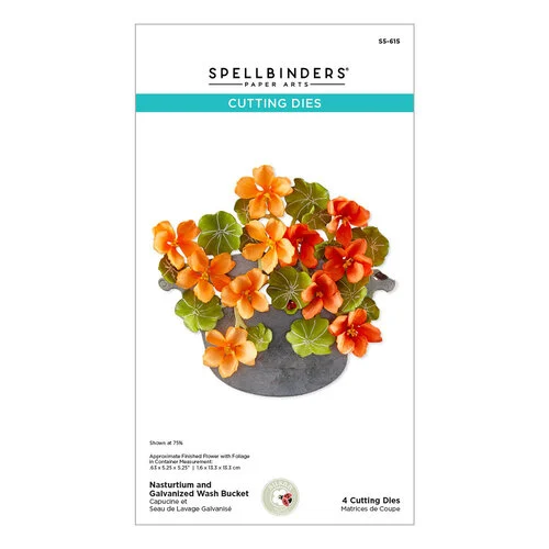 Spellbinders - Dies - Nasturtium and Galvanized Wash Bucket 1 Spellbinders - Dies - Nasturtium and Galvanized Wash Bucket