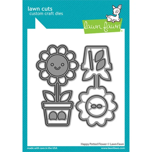 Lawn Fawn - Lawn Cuts - Dies - Happy Potted Flower