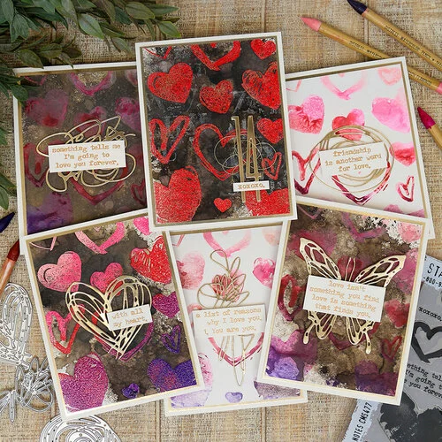 Stampers Anonymous - Tim Holtz - Cling Mounted Rubber Stamp Set - Love Notes