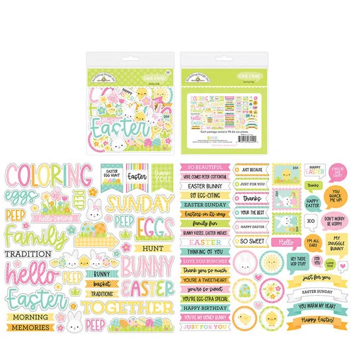 Doodlebug Design - Bunny Hop Collection - Ephemera - Chit Chat 1 Doodlebug Design - Bunny Hop Collection - Ephemera - Chit Chat