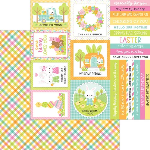 Doodlebug Design - Bunny Hop Collection - 12 x 12 Double Sided Paper - Easter Basket 1 Doodlebug Design - Bunny Hop Collection - 12 x 12 Double Sided Paper - Easter Basket