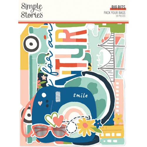 Simple Stories - Pack Your Bags Collection - Ephemera - Big Bits