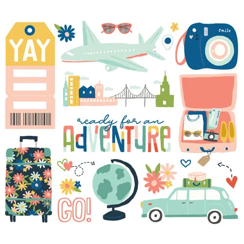 Simple Stories - Pack Your Bags Collection - Ephemera - Big Bits