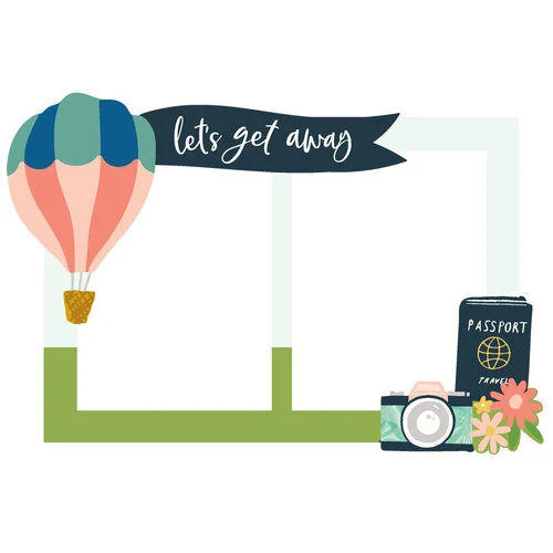 Simple Stories - Pack Your Bags Collection - Chipboard Frames
