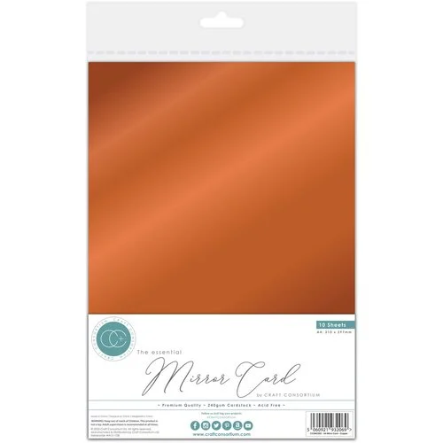 Craft Consortium - The Essential Mirror Card - A4 Mirror Card - Copper