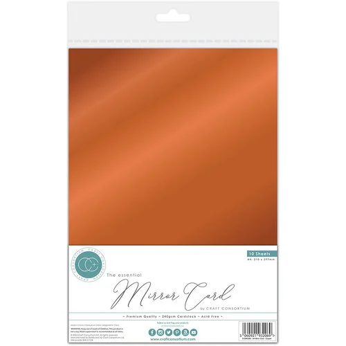Craft Consortium - The Essential Mirror Card - A4 Mirror Card - Copper