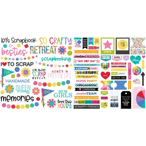 Bella Blvd - Let's Scrapbook! Collection - Ephemera - Words