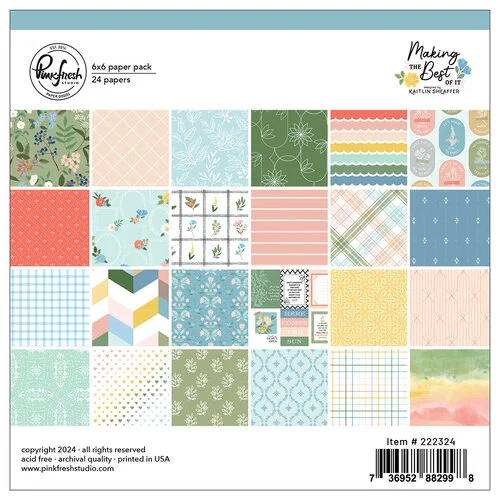 Pinkfresh Studio - Making the Best of It Collection - 6 x 6 Paper Pack