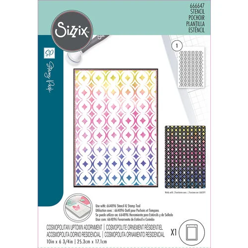 Sizzix - Stacey Park - Stencils - Cosmopolitan - Uptown Adornment 1 Sizzix - Stacey Park - Stencils - Cosmopolitan - Uptown Adornment