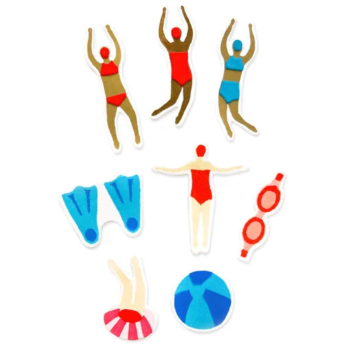 Sizzix - Catherine Pooler Designs - Clear Stamps - Synchronized Swimmers 2 Sizzix - Catherine Pooler Designs - Clear Stamps - Synchronized Swimmers