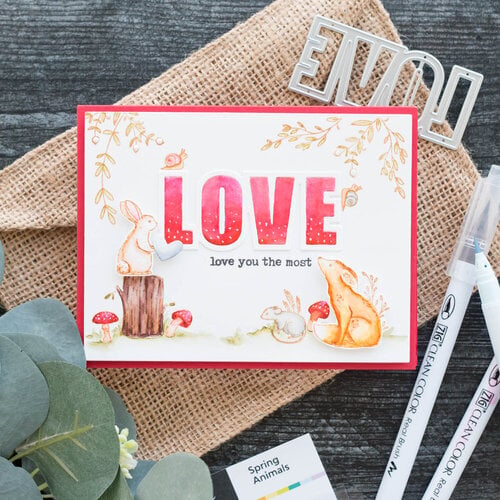 Scrapbook.com - Spring Animals Bundle - Dies, Stamp, Glitter Brushes 14 Scrapbook.com - Spring Animals Bundle - Dies, Stamp, Glitter Brushes