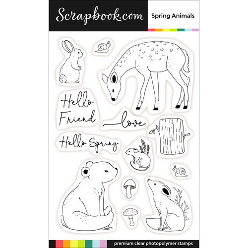 Scrapbook.com - Spring Animals Bundle - Dies, Stamp, Glitter Brushes 2 Scrapbook.com - Spring Animals Bundle - Dies, Stamp, Glitter Brushes