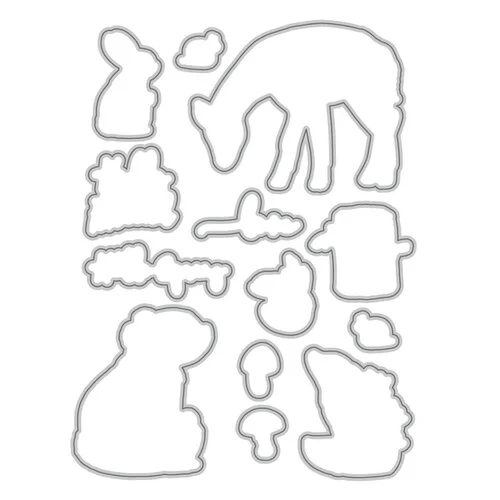 Scrapbook.com - Spring Animals Bundle - Dies, Stamp, Glitter Brushes 4 Scrapbook.com - Spring Animals Bundle - Dies, Stamp, Glitter Brushes
