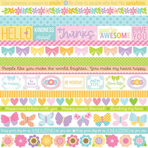 Bella Blvd - Just Because Collection - 12 x 12 Double Sided Paper - Borders