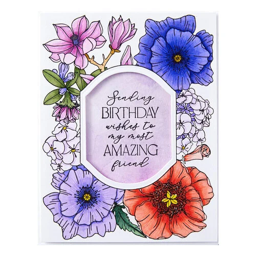 Spellbinders - BetterPress Collection - Press Plates - Mirrored Arch - Blooms 4 Spellbinders - BetterPress Collection - Press Plates - Mirrored Arch - Blooms