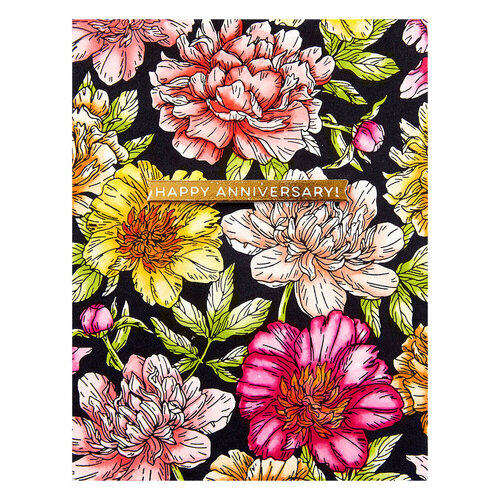 Spellbinders - BetterPress Collection - Press Plates - Let's Celebrate - Peony Background 4 Spellbinders - BetterPress Collection - Press Plates - Let's Celebrate - Peony Background