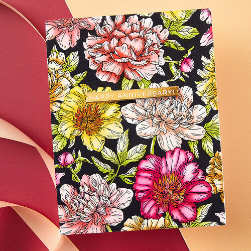 Spellbinders - BetterPress Collection - Press Plates - Let's Celebrate - Peony Background 6 Spellbinders - BetterPress Collection - Press Plates - Let's Celebrate - Peony Background
