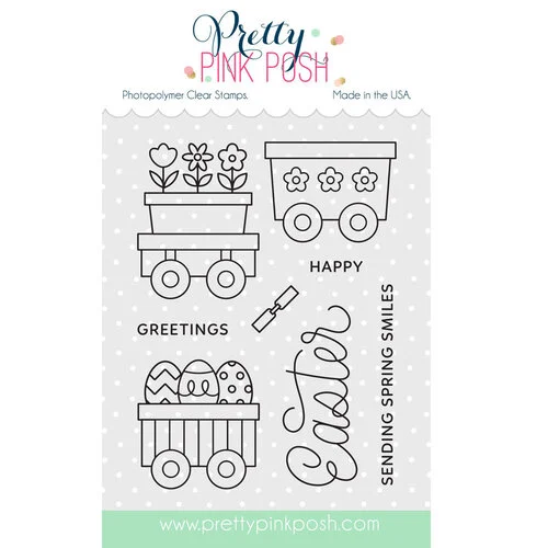 Pretty Pink Posh - Clear Photopolymer Stamps - Easter Train 1 Pretty Pink Posh - Clear Photopolymer Stamps - Easter Train