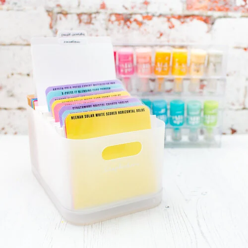 Scrapbook.com - Small and Large Storage Bins - Frost - 2 Pack 12 Scrapbook.com - Small and Large Storage Bins - Frost - 2 Pack