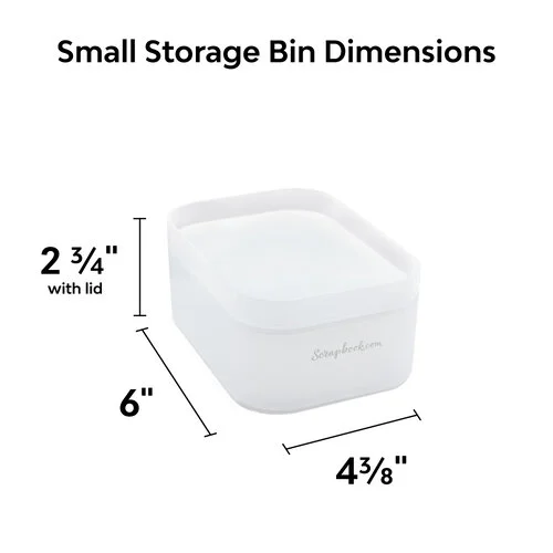 Scrapbook.com - Small and Large Storage Bins - Frost - 2 Pack 2 Scrapbook.com - Small and Large Storage Bins - Frost - 2 Pack