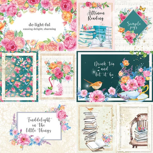 Memory Place - Delightful Collection - 12 x 12 Double Sided Paper - Delightful