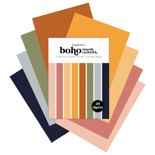 Scrapbook.com - Boho - Smooth Cardstock Paper Pad - 6x8 - 40 Sheets