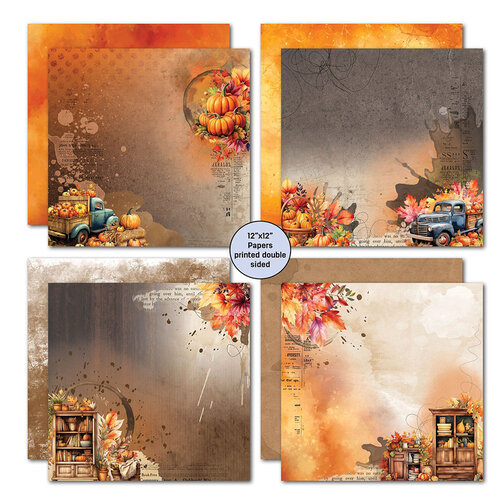 3Quarter Designs - Falling Leaves Collection - 12 x 12 Collection Pack 4 3Quarter Designs - Falling Leaves Collection - 12 x 12 Collection Pack