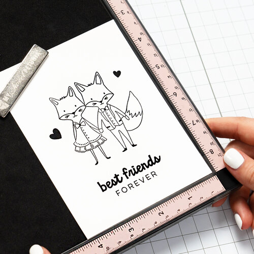 Scrapbook.com - Clear Photopolymer Stamp Set - Friendly Foxes 3 Scrapbook.com - Clear Photopolymer Stamp Set - Friendly Foxes