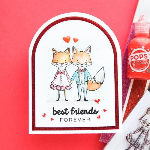 Scrapbook.com - Clear Photopolymer Stamp Set - Friendly Foxes 4 Scrapbook.com - Clear Photopolymer Stamp Set - Friendly Foxes