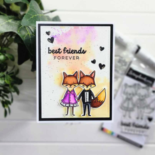 Scrapbook.com - Clear Photopolymer Stamp Set - Friendly Foxes 5 Scrapbook.com - Clear Photopolymer Stamp Set - Friendly Foxes