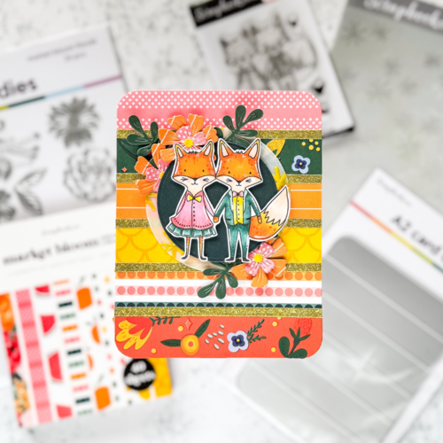 Scrapbook.com - Clear Photopolymer Stamp Set - Friendly Foxes 6 Scrapbook.com - Clear Photopolymer Stamp Set - Friendly Foxes