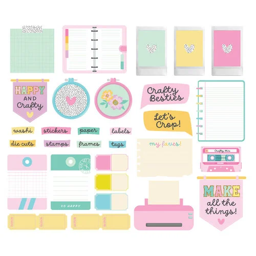 Simple Stories - Crafty Things Collection - Ephemera - Journal Bits