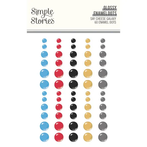 Simple Stories - Say Cheese Galaxy Collection - Glossy Enamel Dots 1 Simple Stories - Say Cheese Galaxy Collection - Glossy Enamel Dots