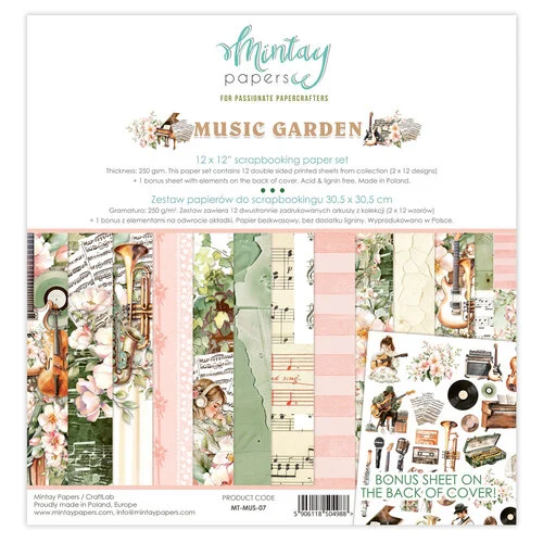 Mintay Papers - Music Garden Collection - 12 x 12 Paper Set