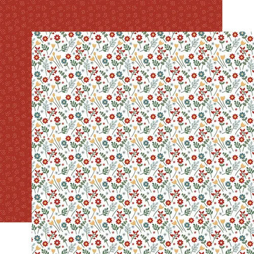 Echo Park - Chickens Collection - 12 x 12 Double Sided Paper - Simple Flowers 1 Echo Park - Chickens Collection - 12 x 12 Double Sided Paper - Simple Flowers