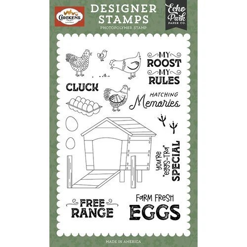 Echo Park - Chickens Collection - Clear Photopolymer Stamps - My Roost