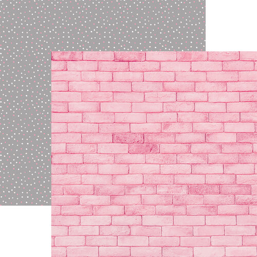 Reminisce - Dance Collection - 12 x 12 Double Sided Paper - Pink Bricks 1 Reminisce - Dance Collection - 12 x 12 Double Sided Paper - Pink Bricks