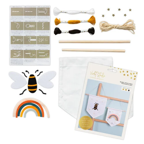 Violet Studio - Kit - Make Your Own Pennant Banner 1 Violet Studio - Kit - Make Your Own Pennant Banner