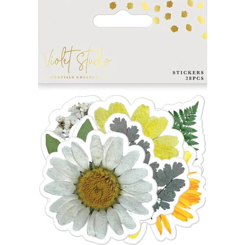 Violet Studio - Die Cut Sticker - Pressed Flowers - Fern Daisy