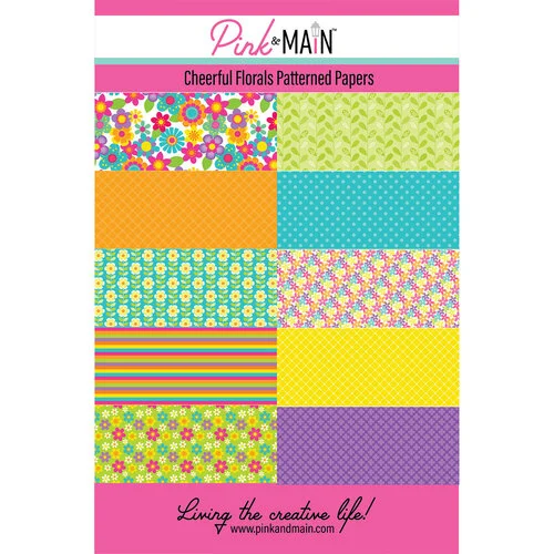 Pink and Main - 8.5 x 5.5 Paper Pack - Cheerful Florals