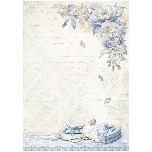 Stamperia - Timeless Collection - A4 Rice Paper - Heart Box