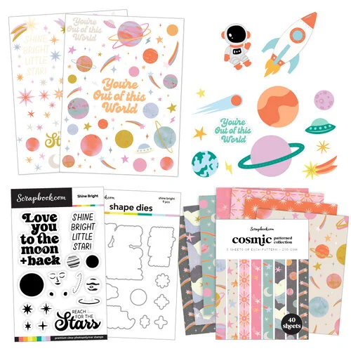 Scrapbook.com - Cosmic Bundle - Dies, Paper, Stamps