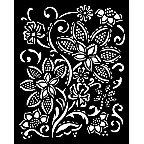 Stamperia - Timeless Collection - Stencils - Batik Flowers 1 Stamperia - Timeless Collection - Stencils - Batik Flowers